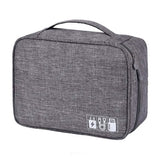 Zippered Cable Compartment Bag for Electronics Storage