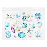 Eklips Blue Printed Transparent Clutch Bag