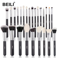 BEILI Black Makeup brushes set Professional Natural goat hair brushes Foundation Powder Contour Eyeshadow make up brushes