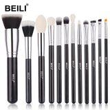 BEILI Black Makeup brushes set Professional Natural goat hair brushes Foundation Powder Contour Eyeshadow make up brushes