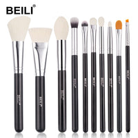 BEILI Black Makeup brushes set Professional Natural goat hair brushes Foundation Powder Contour Eyeshadow make up brushes